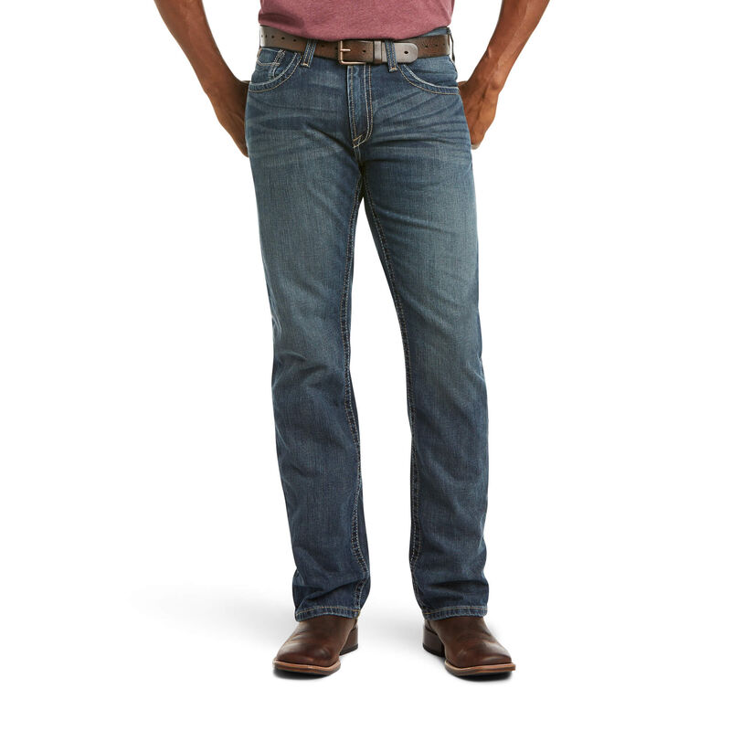 Pantalones Vaqueros Ariat M5 Slim Deadrun Stackable Straight Leg Azules Hombre - Chile 815-CPKUVE